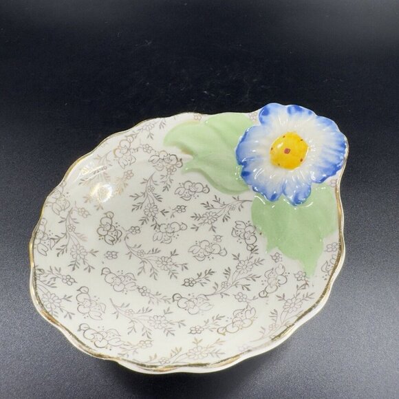 Vintage James Kent Longton Porcelain Spoon Rest Floral Pattern Painted England - Picture 12 of 15
